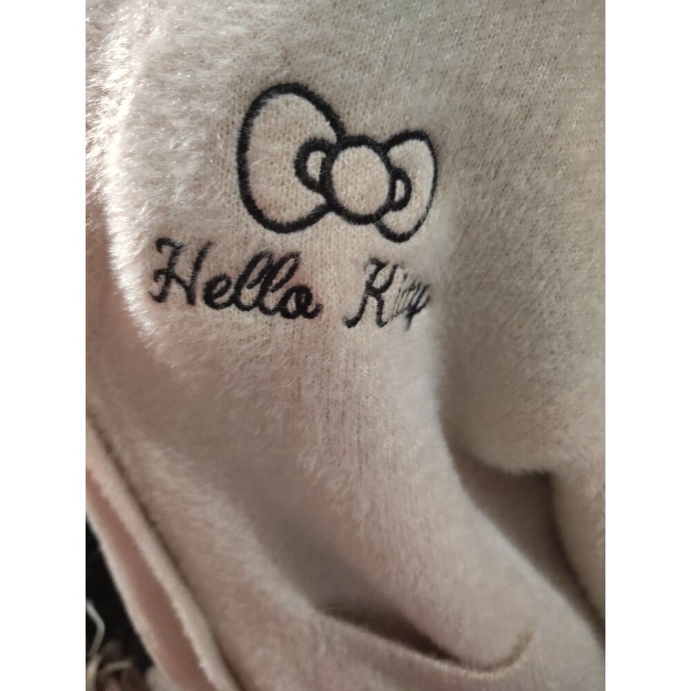 Women's Hello Kitty Graphic Cardigan Size Medium Cream Blush Soft - Picture 6 of 14